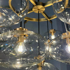 36 Inch Clear Glass Bubble Chandelier - Cabrette