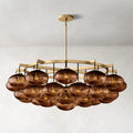 60 Inch Amber Glass Bubble Chandelier - Cabrette