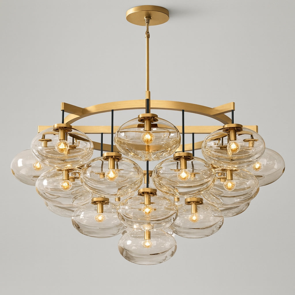 48 Inch Clear Glass Cluster Bubble Chandelier - Cabrette