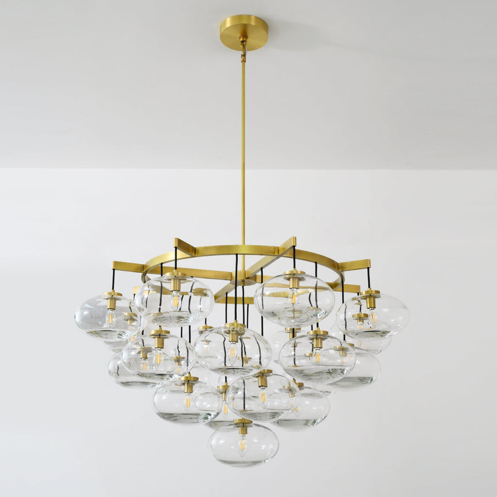 48 Inch Clear Glass Cluster Bubble Chandelier - Cabrette
