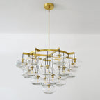 48 Inch Clear Glass Cluster Bubble Chandelier - Cabrette