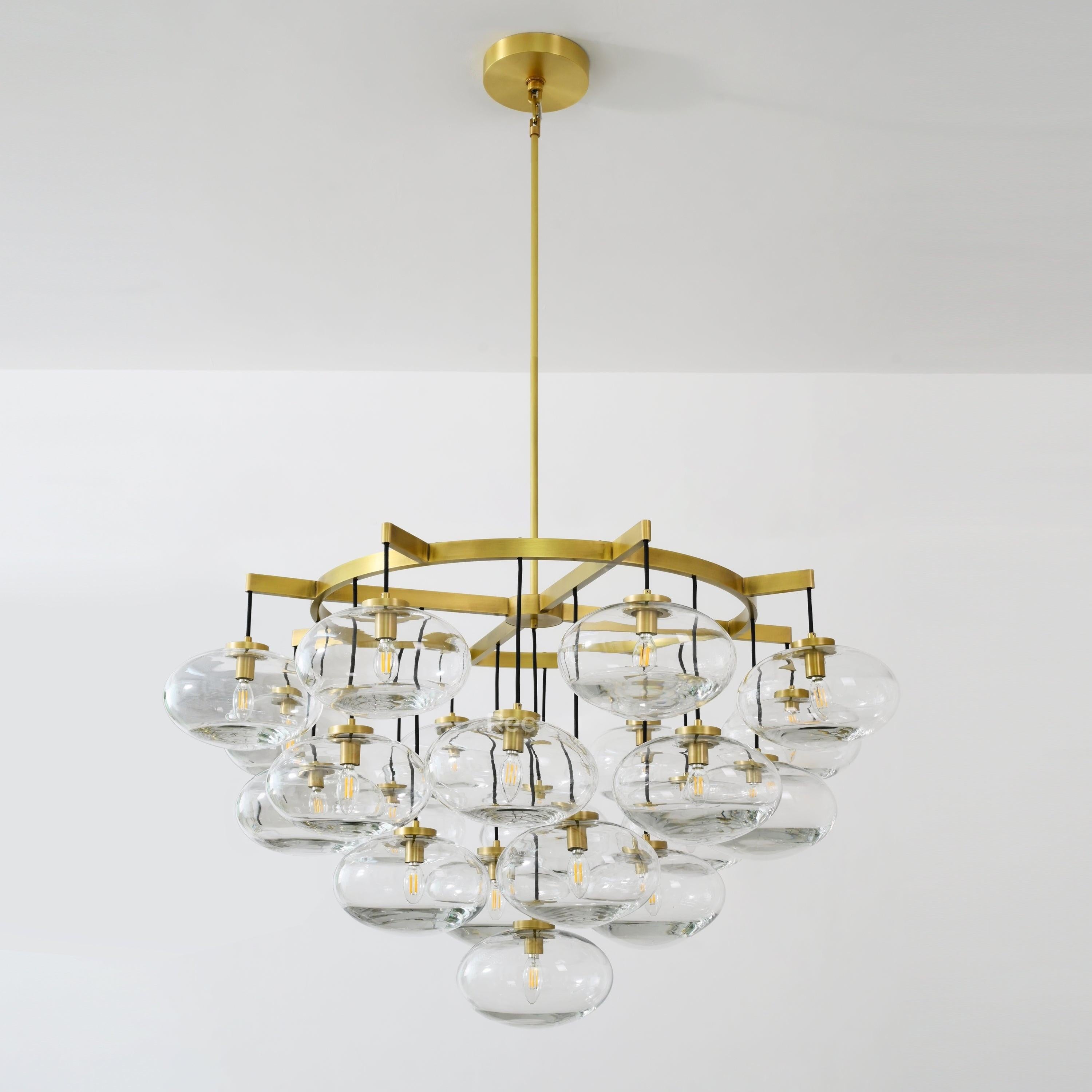 48 Inch Clear Glass Cluster Bubble Chandelier - Cabrette