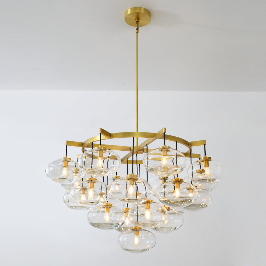 48 Inch Clear Glass Cluster Bubble Chandelier - Cabrette