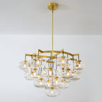 48 Inch Clear Glass Cluster Bubble Chandelier - Cabrette