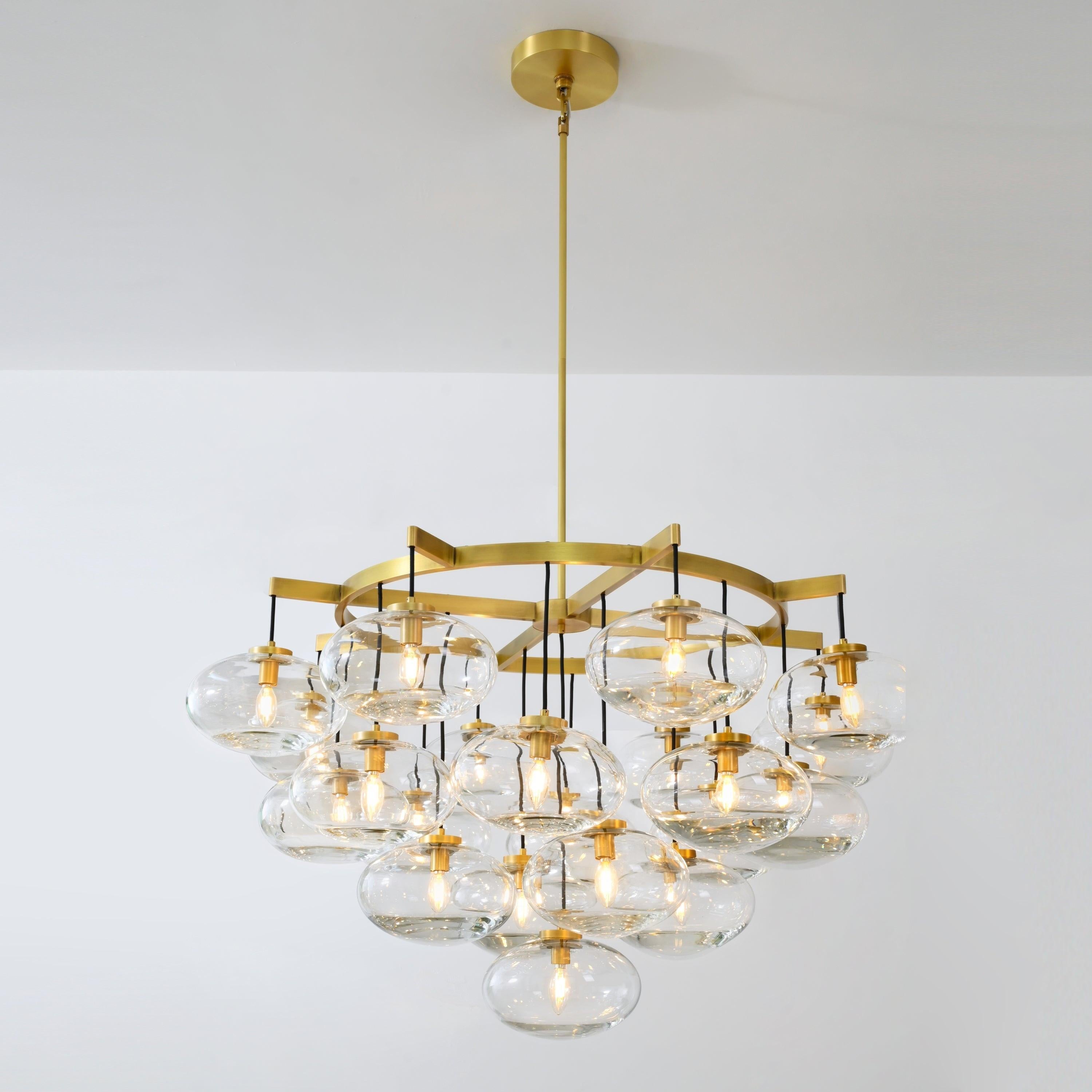 48 Inch Clear Glass Cluster Bubble Chandelier - Cabrette