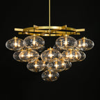 48 Inch Clear Glass Cluster Bubble Chandelier - Cabrette