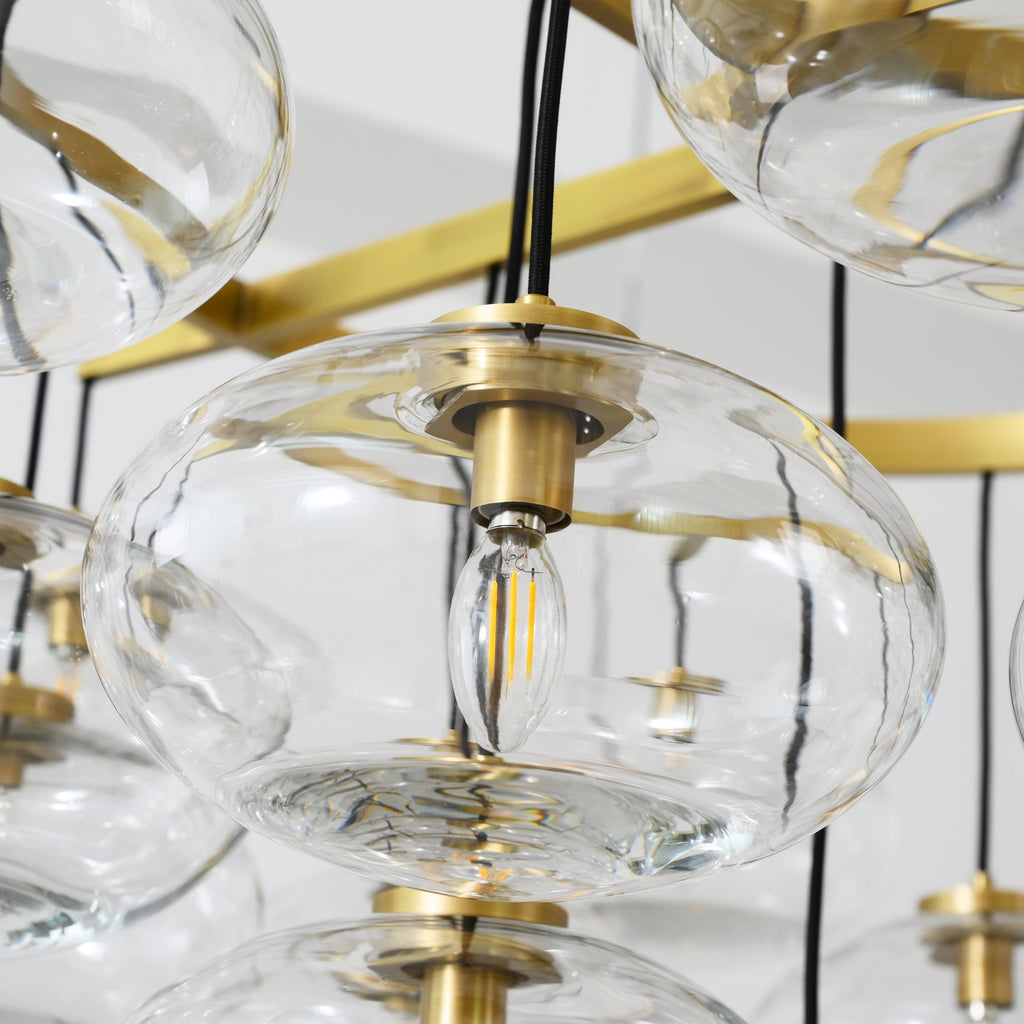 48 Inch Clear Glass Cluster Bubble Chandelier - Cabrette