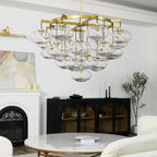 48 Inch Clear Glass Cluster Bubble Chandelier - Cabrette