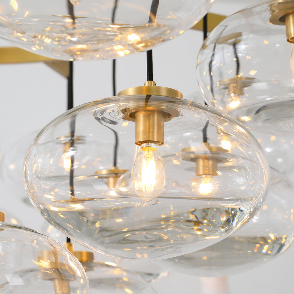 48 Inch Clear Glass Cluster Bubble Chandelier - Cabrette