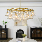 60 Inch Clear Glass Cluster Bubble Chandelier - Cabrette
