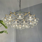 60 Inch Clear Glass Cluster Bubble Chandelier - Cabrette