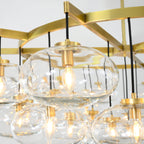 60 Inch Clear Glass Cluster Bubble Chandelier - Cabrette