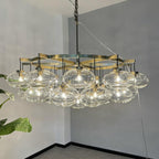 60 Inch Clear Glass Cluster Bubble Chandelier - Cabrette