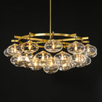 60 Inch Clear Glass Cluster Bubble Chandelier - Cabrette