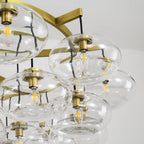 60 Inch Clear Glass Cluster Bubble Chandelier - Cabrette