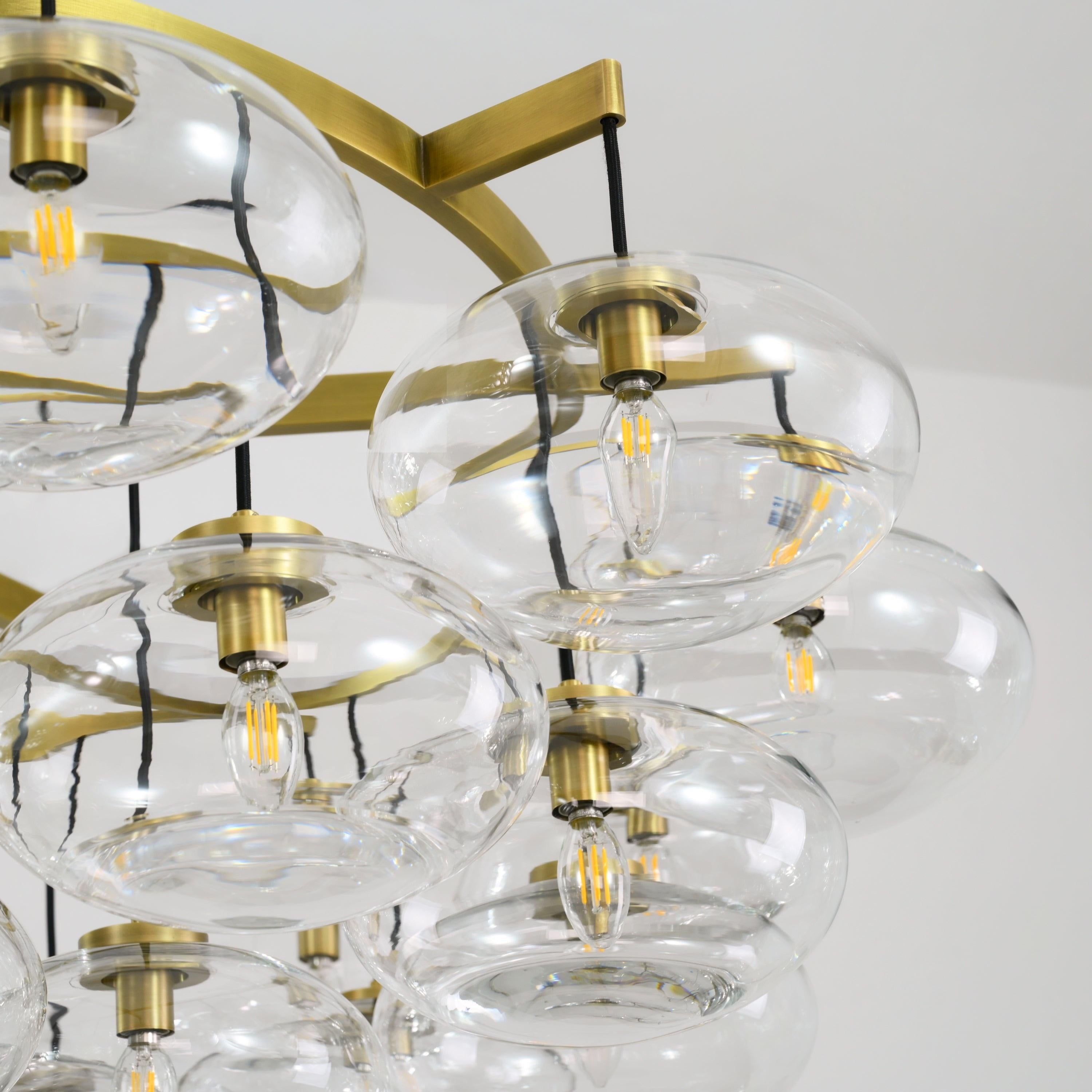 60 Inch Clear Glass Cluster Bubble Chandelier - Cabrette