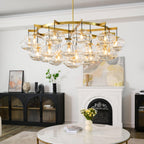 60 Inch Clear Glass Cluster Bubble Chandelier - Cabrette