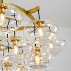 60 Inch Clear Glass Cluster Bubble Chandelier - Cabrette