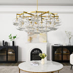 60 Inch Clear Glass Cluster Bubble Chandelier - Cabrette