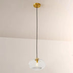 10 Inch Clear Glass Globe Pendant Light - Cabrette