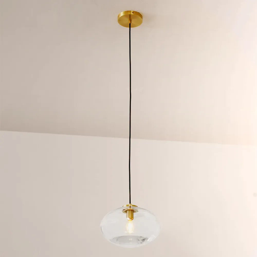 10 Inch Clear Glass Globe Pendant Light - Cabrette