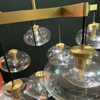 54 Inch Clear Glass Bubble Oval Chandelier - Cabrette