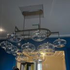 54 Inch Clear Glass Bubble Oval Chandelier - Cabrette