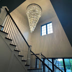 48 Inch Crystal Prism Tiered Chandelier - Helix