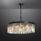 32 Inch Crystal Prism Round Chandelier - Rhys