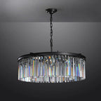 32 Inch Crystal Prism Round Chandelier - Rhys