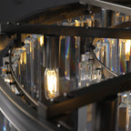 32 Inch Crystal Prism Round Chandelier - Rhys