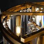 32 Inch Crystal Prism Round Chandelier - Rhys