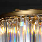 32 Inch Crystal Prism Round Chandelier - Rhys