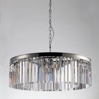 32 Inch Crystal Prism Round Chandelier - Rhys