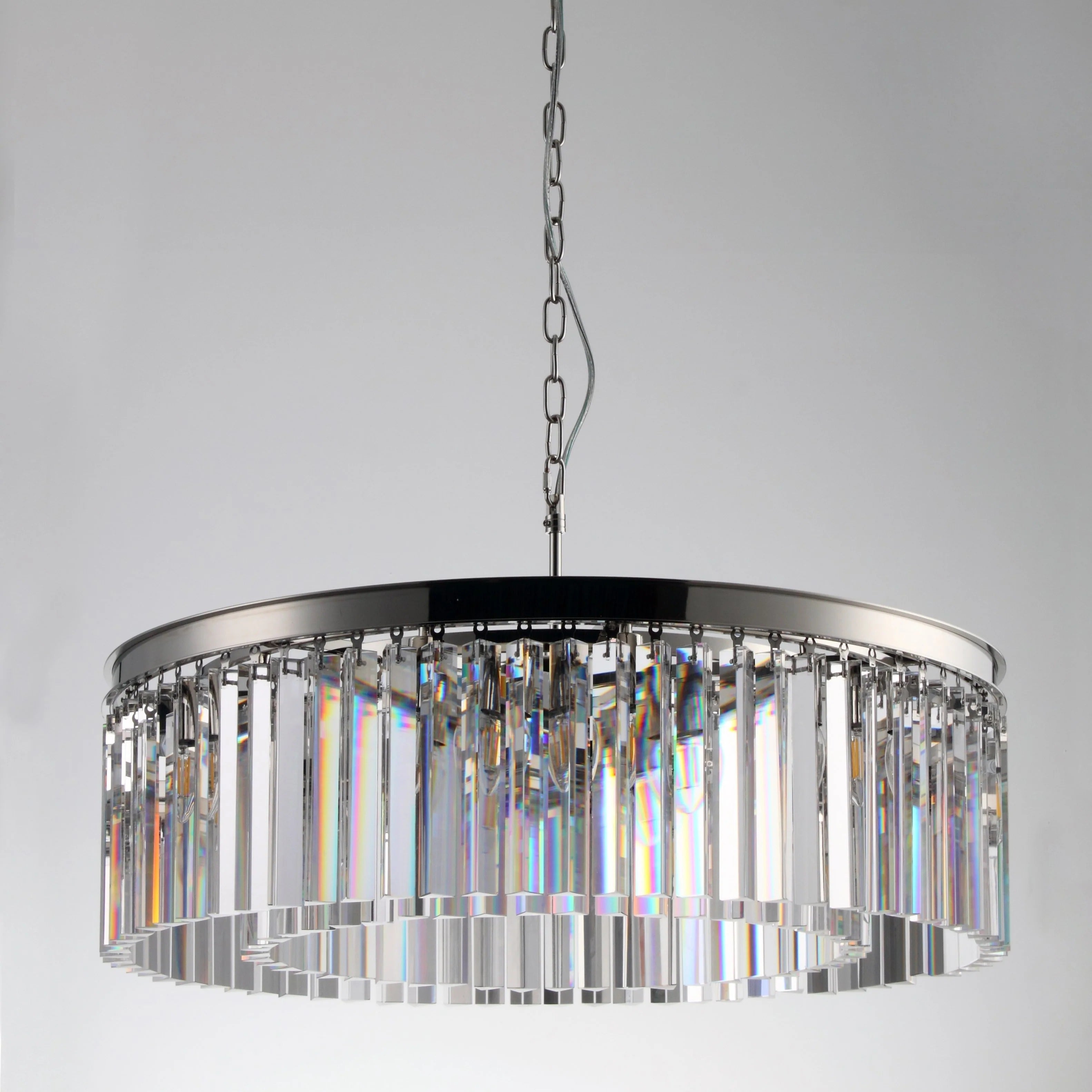 32 Inch Cristal Prism Round Chandelier - Rhys