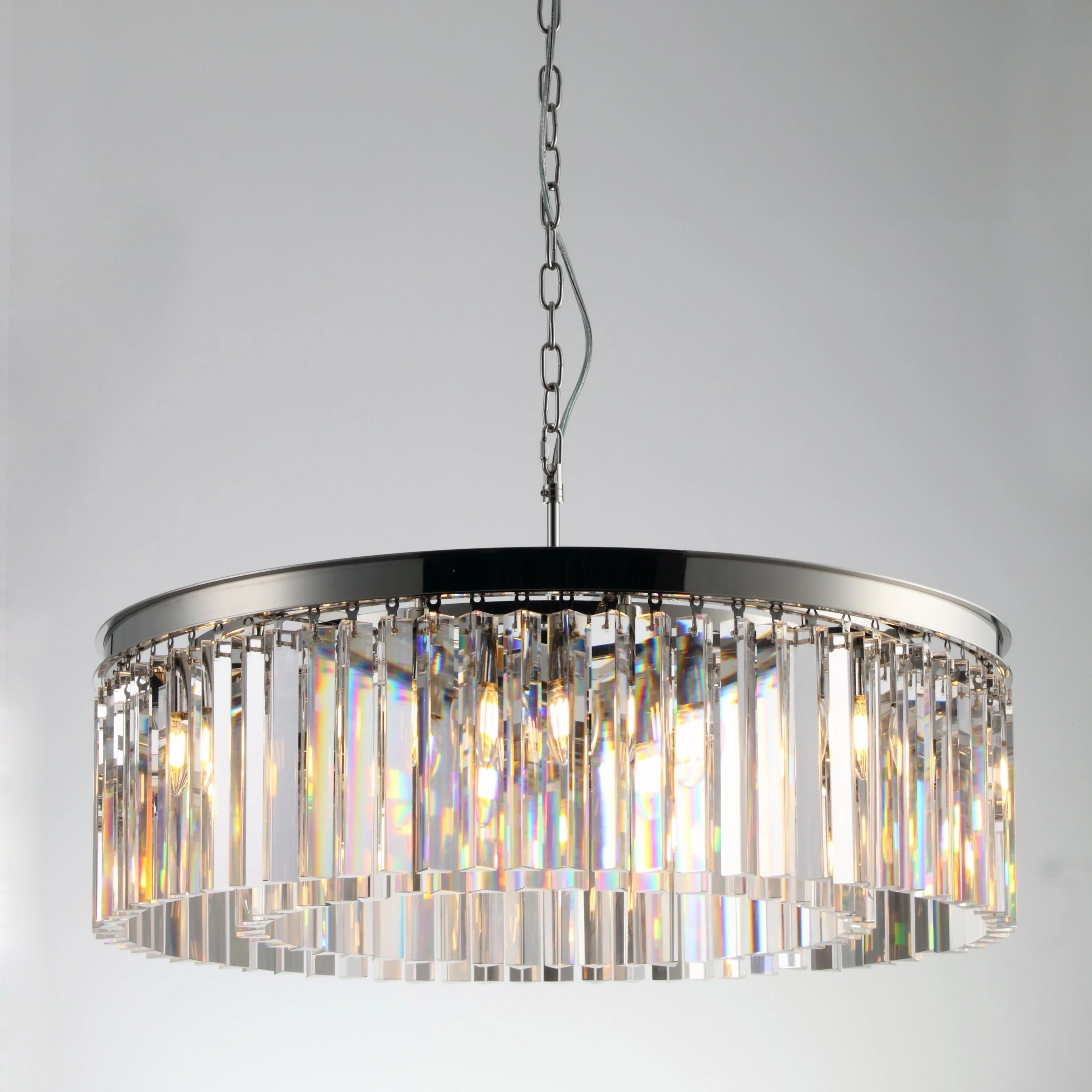 32 Inch Cristal Prism Round Chandelier - Rhys