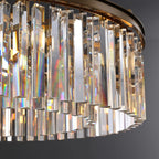 32 Inch Crystal Prism Round Chandelier - Rhys