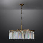 32 Inch Crystal Prism Round Chandelier - Rhys