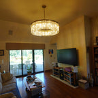32 Inch Crystal Prism Round Chandelier - Rhys