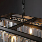 49 Inch Crystal Prism Rectangular Chandelier - Rhys