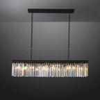 49 Inch Crystal Prism Rectangular Chandelier - Rhys