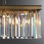 49 Inch Crystal Prism Rectangular Chandelier - Rhys