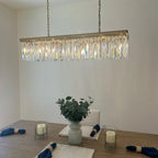 49 Inch Crystal Prism Rectangular Chandelier - Rhys