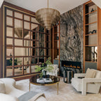 40 Inch Ribbed Smoked Glass Tiered Chandelier - Sirene