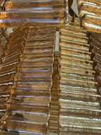 40 Inch Ribbed Smoked Glass Tiered Chandelier - Sirene