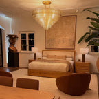 52 Inch Ribbed Smoked Glass Tiered Chandelier - Sirene