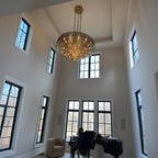 64 Inch Ribbed Smoked Glass Tiered Chandelier - Sirene