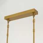 59 Inch Ribbed Clear Glass Rectangular Chandelier - Sirene