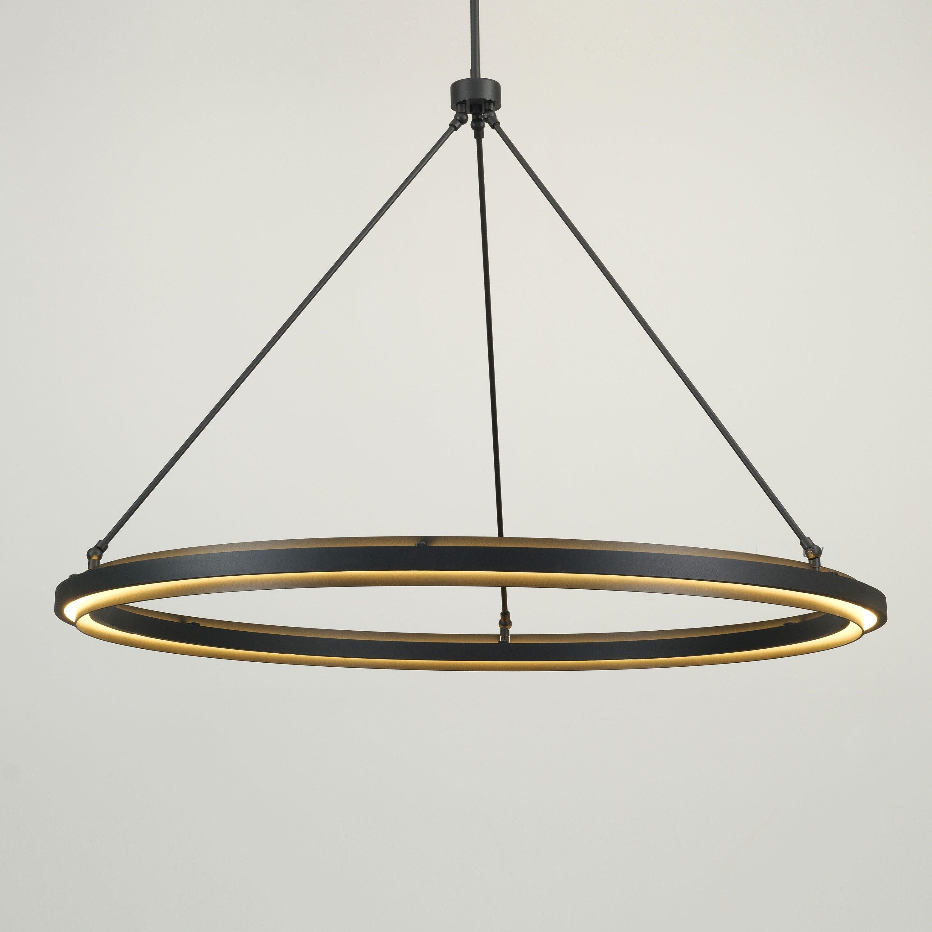 48 Inch Forged Iron Ring LED Chandelier - Peralta