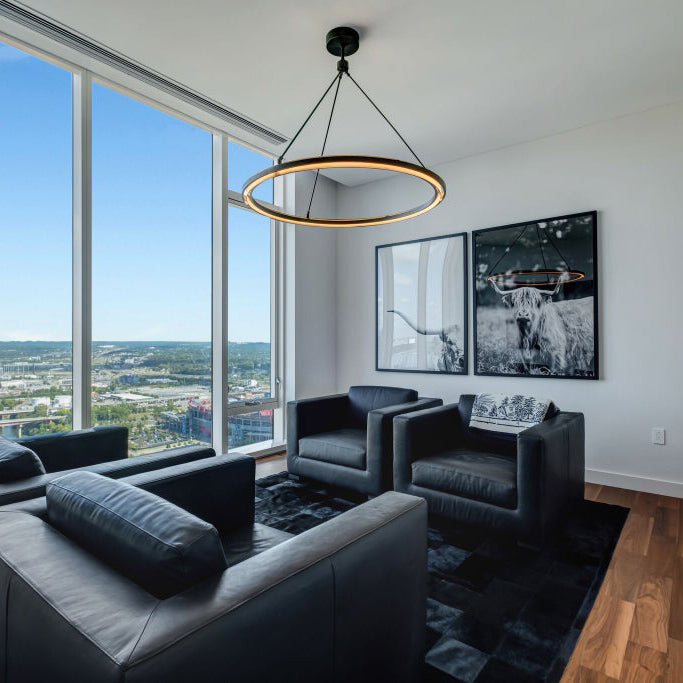 48 Inch Forged Iron Ring LED Chandelier - Peralta